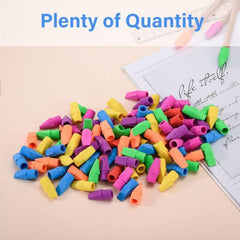 120pcs Pencil Erasers Cap Eraser Studying Supplies 8 Colors