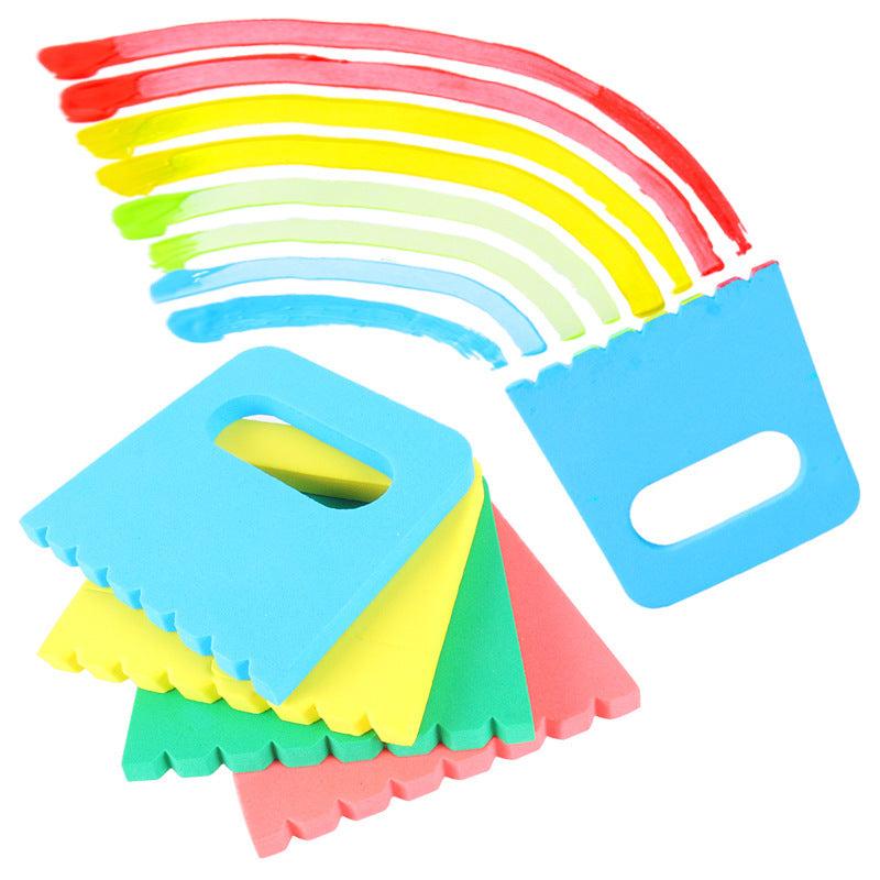 4pcs Sponge Scraper Set for Kids Art Painting
