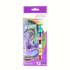 12 Vibrant Acrylic Paint Colors Set for Artistic Expression