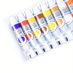 12 Vibrant Acrylic Paint Colors Set for Artistic Expression