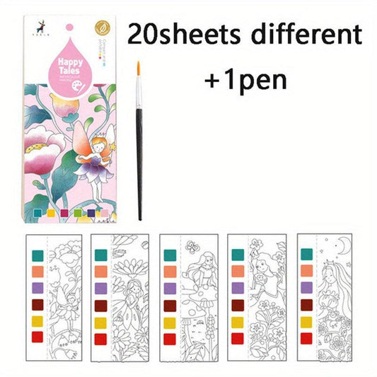 Portable Watercolor Painting Book for Kids