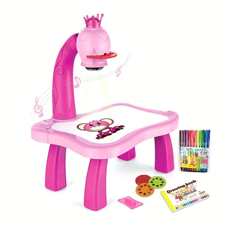 Kids Painting Projection Writing Board Toy with Light and Music