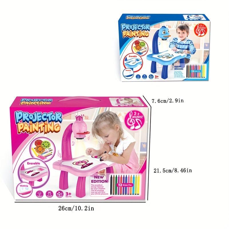 Kids Painting Projection Writing Board Toy with Light and Music
