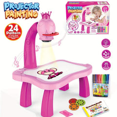 Kids Painting Projection Writing Board Toy with Light and Music