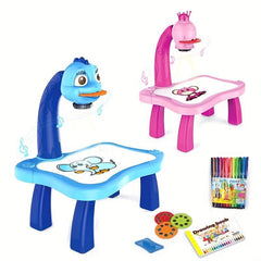 Kids Painting Projection Writing Board Toy with Light and Music