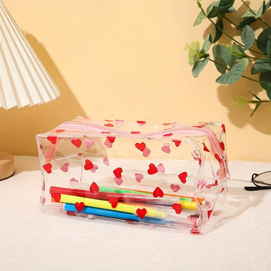 1pc PVC Waterproof Wash Bag Set Storage Bag Translucent Cosmetic Bag