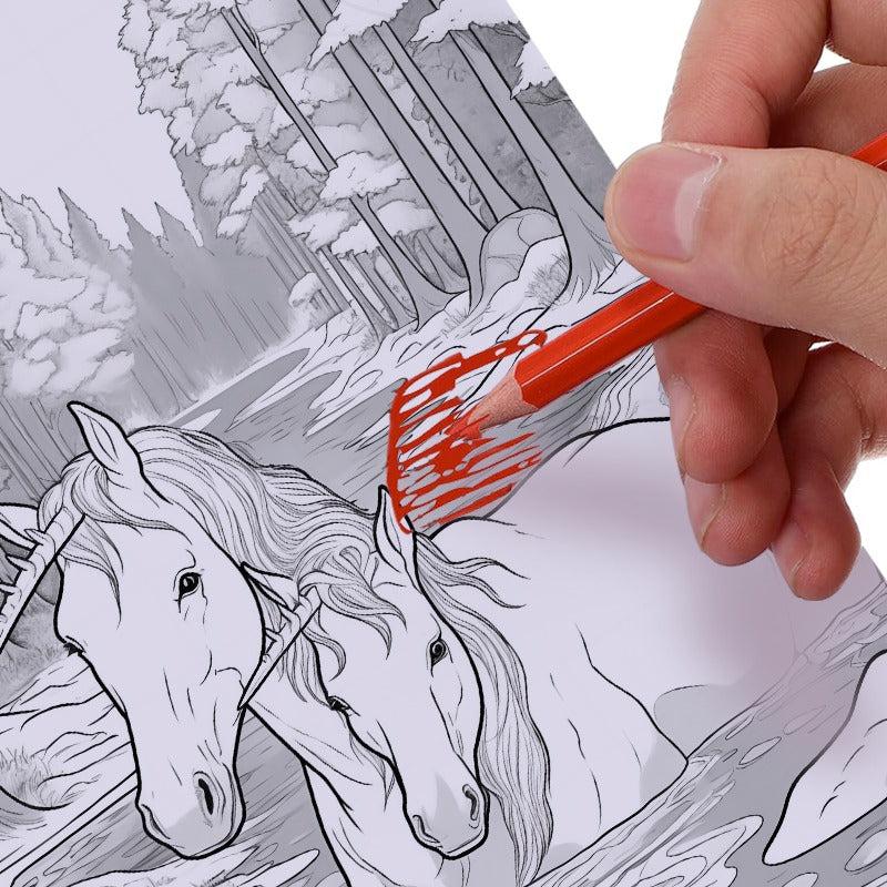 Unicorn Adult Coloring Book A4 Thick Paper 30 Pages