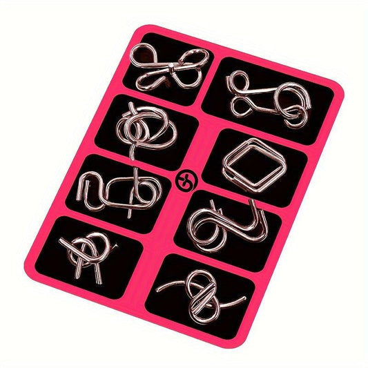 Educational Toys Memory Iron Ring Luban Lock 8pcs Set