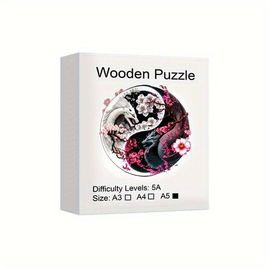 Dragon Yin Yang Wooden Puzzle Educational Toy - Adult Men and Women