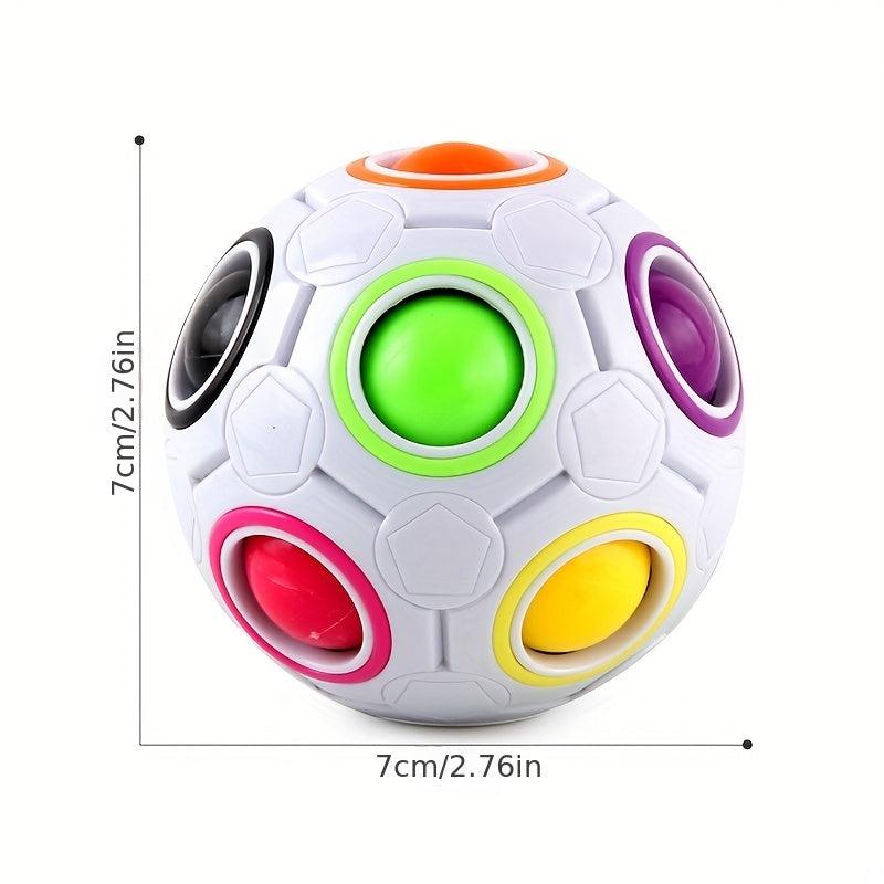 Rainbow Puzzle Ball Fidget Toy Stress Relief Mixed Magic Ball Toy