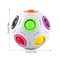 Rainbow Puzzle Ball Fidget Toy Stress Relief Mixed Magic Ball Toy