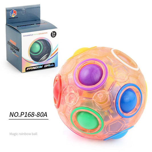 Rainbow Puzzle Ball Fidget Toy Stress Relief Mixed Magic Ball Toy