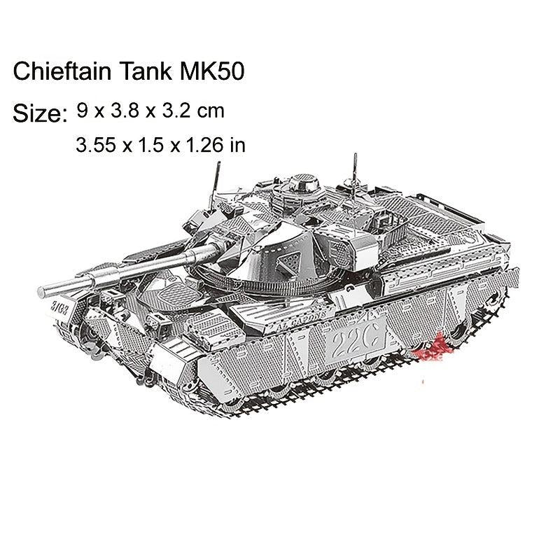 3D Metal Jigsaw Puzzle Model DIY Educational Tank Series Birthday Gift