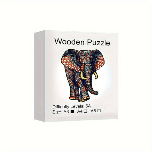 Wooden Jigsaw Puzzle Elephant Alien Creative Handwork