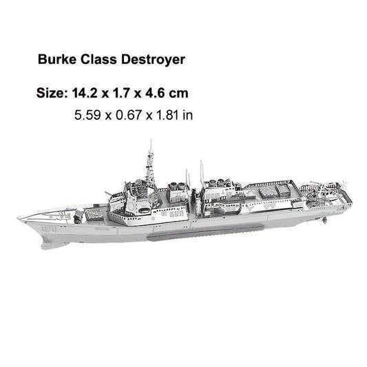 Metal 3D Jigsaw Puzzle DIY Warship Burke Destroyer