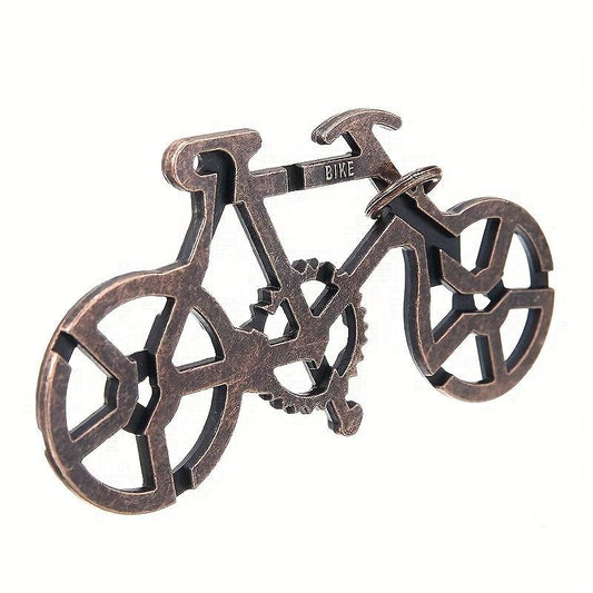 Metal Puzzle Bicycle Luban Lock Brain Puzzle Toy