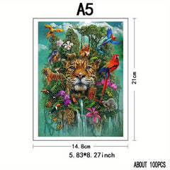 Animal World Wooden Puzzle Unique Irregular Animal Shaped Jigsaw Puzzles