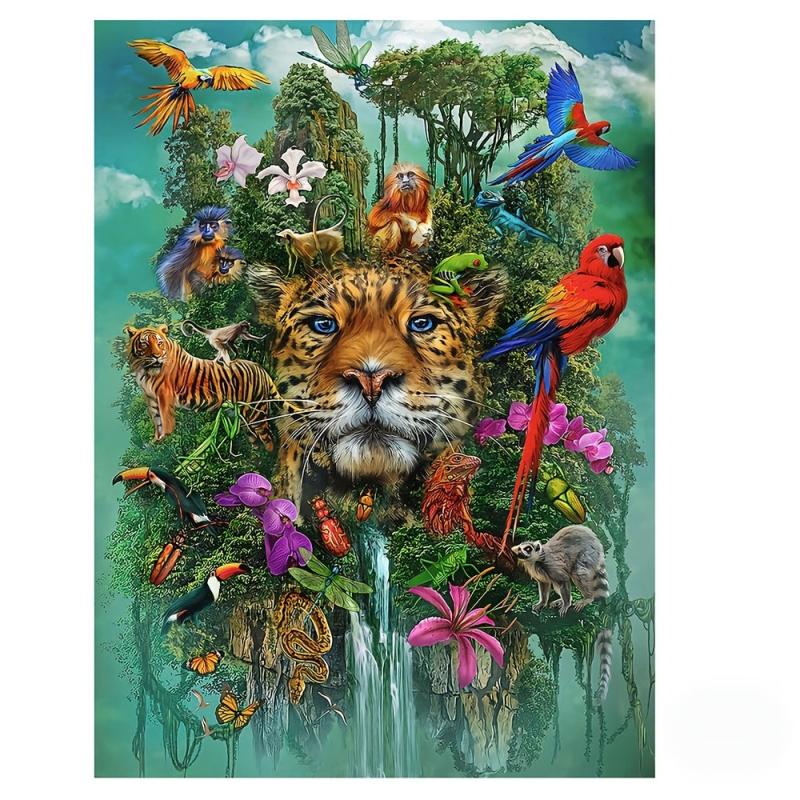 Animal World Wooden Puzzle Unique Irregular Animal Shaped Jigsaw Puzzles