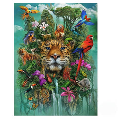 Animal World Wooden Puzzle Unique Irregular Animal Shaped Jigsaw Puzzles