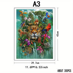 Animal World Wooden Puzzle Unique Irregular Animal Shaped Jigsaw Puzzles
