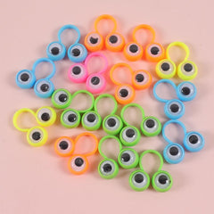 10pcs Eye Finger Puppets Rings Wiggle Eyes Toys Birthday Party Halloween Gift
