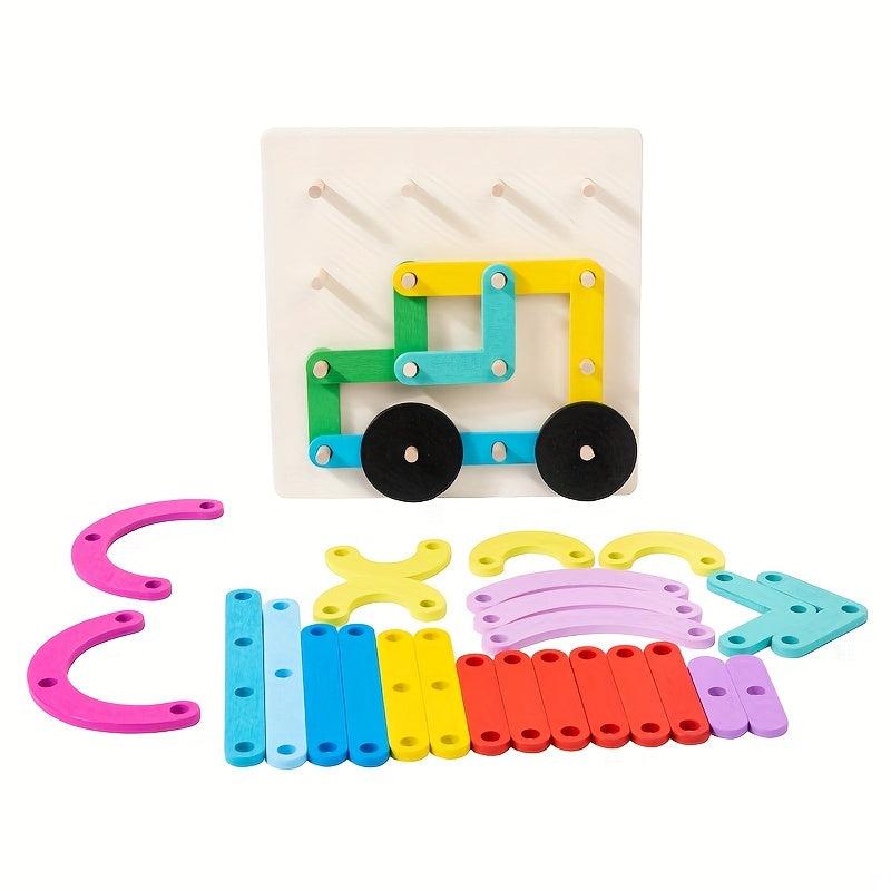 Wooden Letter Number Shape Sorting Activity for Kids