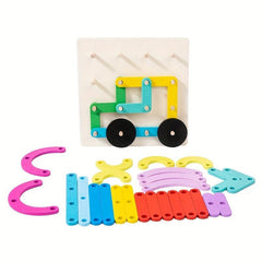 Wooden Letter Number Shape Sorting Activity for Kids