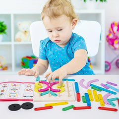 Wooden Letter Number Shape Sorting Activity for Kids