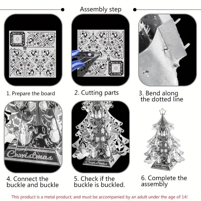 3D Christmas Tree Metal Jigsaw Puzzle Model