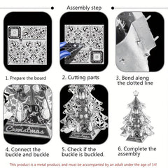 3D Christmas Tree Metal Jigsaw Puzzle Model