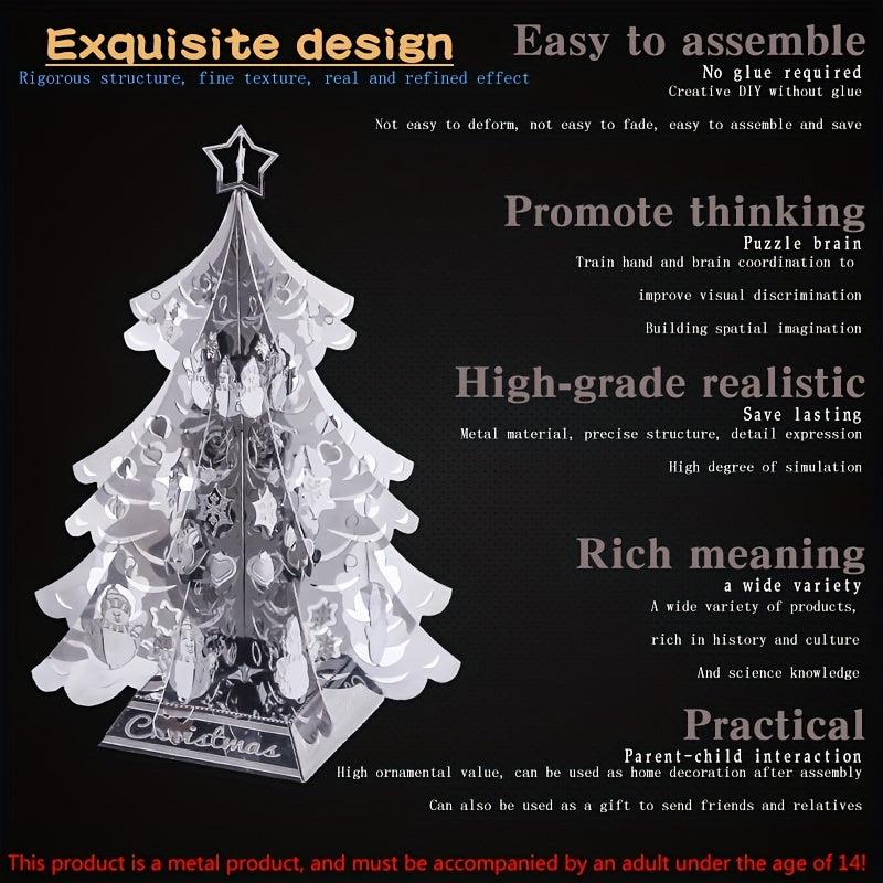 3D Christmas Tree Metal Jigsaw Puzzle Model