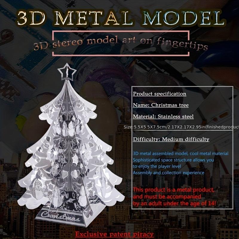 3D Christmas Tree Metal Jigsaw Puzzle Model