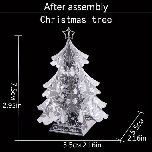 3D Christmas Tree Metal Jigsaw Puzzle Model