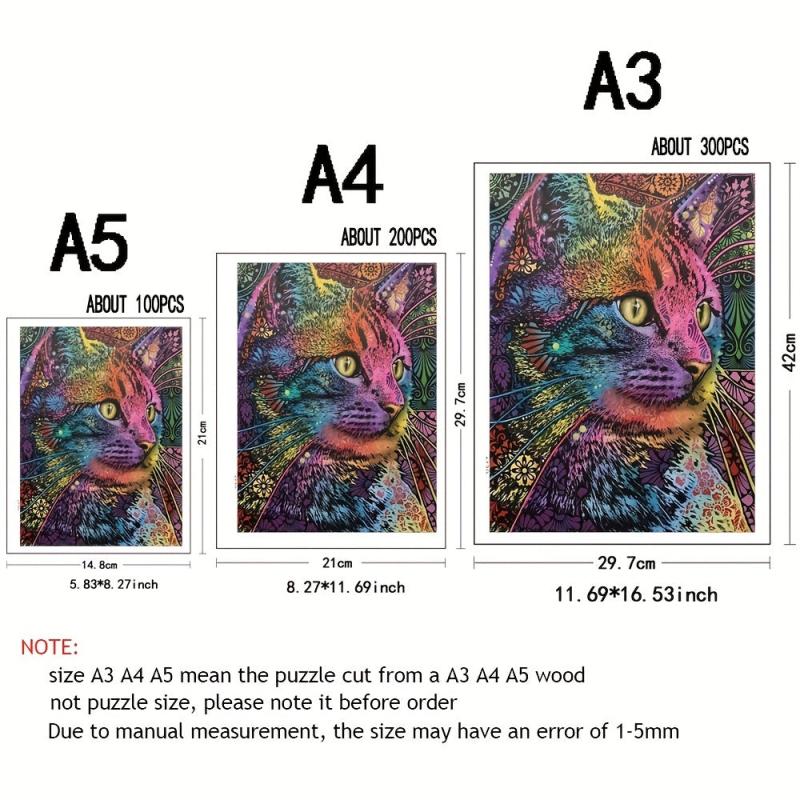 Animal Shaped Wooden Jigsaw Puzzles, Unique Gift for Adults & Teens