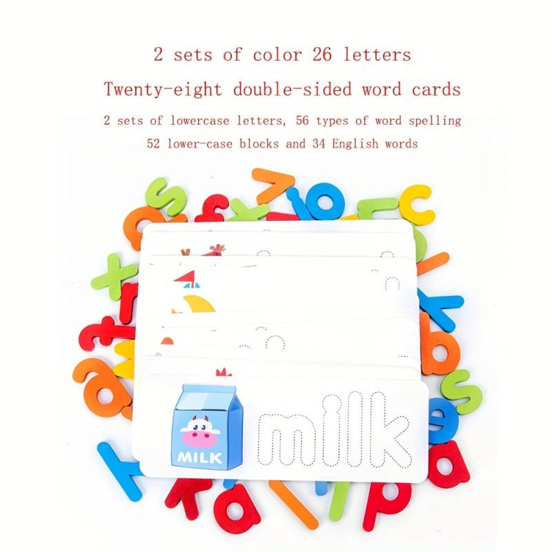 Wooden Puzzle Cards: 56 Word Puzzles for Children