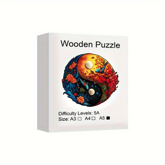 Wooden Yin Yang Jigsaw Puzzle Gift Wrap