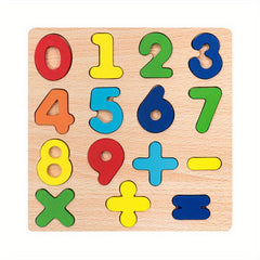 Wooden Alphabet Number Matching Board Educational Toy