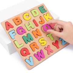 Wooden Alphabet Number Matching Board Educational Toy