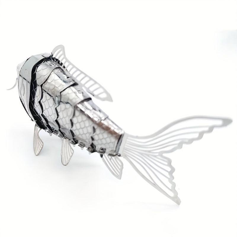 3D Metal Puzzle Model DIY Assembly Animal Series Carp Gift Ornaments