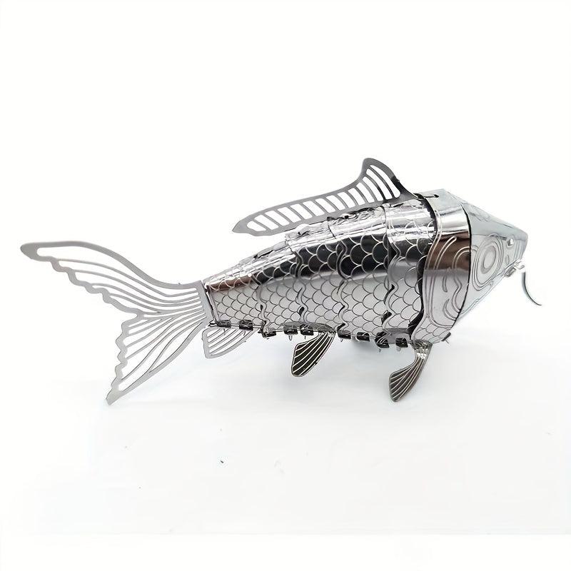 3D Metal Puzzle Model DIY Assembly Animal Series Carp Gift Ornaments