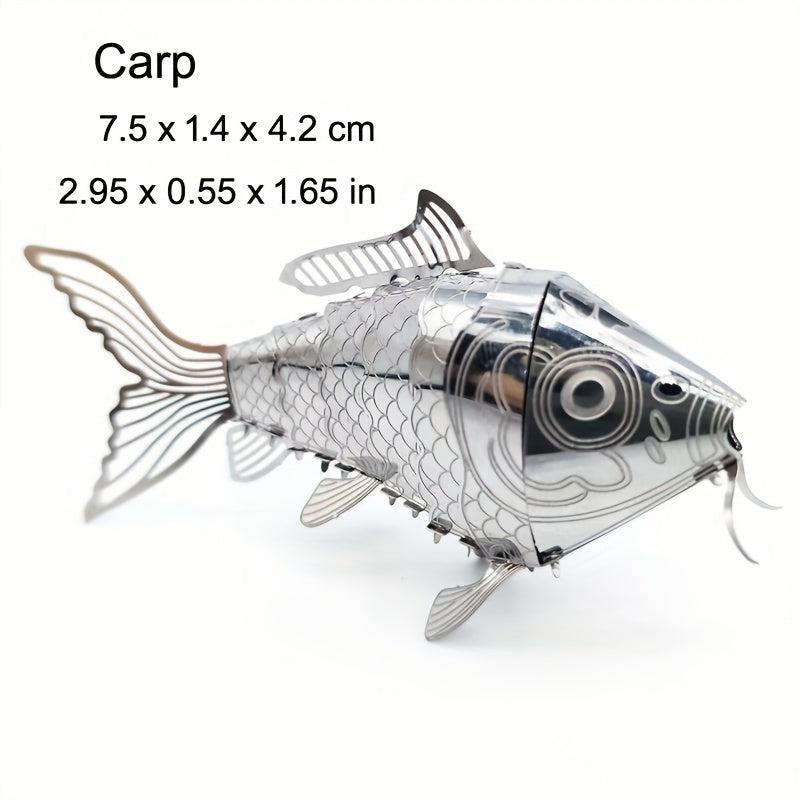 3D Metal Puzzle Model DIY Assembly Animal Series Carp Gift Ornaments