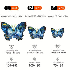Butterfly & Unicorn Round Jigsaw Puzzle Ultra-difficult High Difficulty Toy Gift