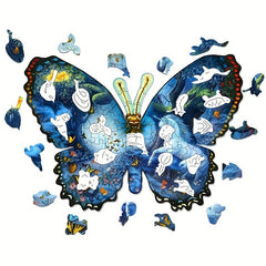 Butterfly & Unicorn Round Jigsaw Puzzle Ultra-difficult High Difficulty Toy Gift