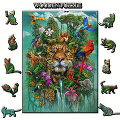 Animals World Wooden Puzzle: Irregular Animal Shaped Jigsaw Puzzles