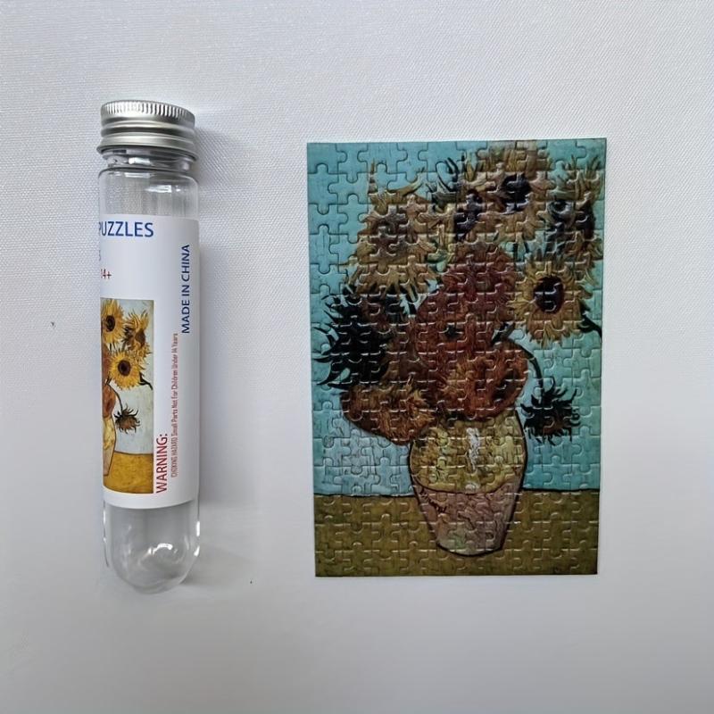 150Pcs Mini Test Tube Sunflowers Jigsaw Puzzle - Educational & Fun