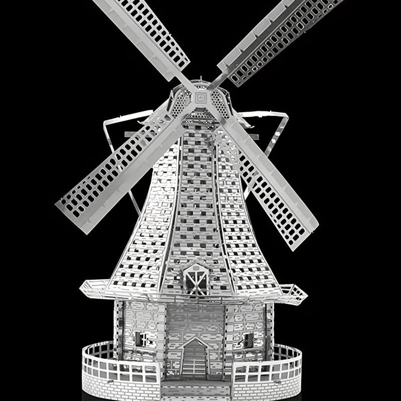 DIY Metal Assembled Toy Windmill Model 3D Game Puzzle