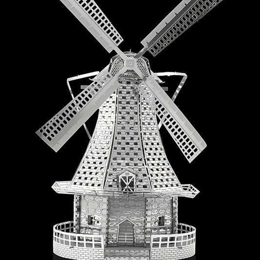 DIY Metal Assembled Toy Windmill Model 3D Game Puzzle
