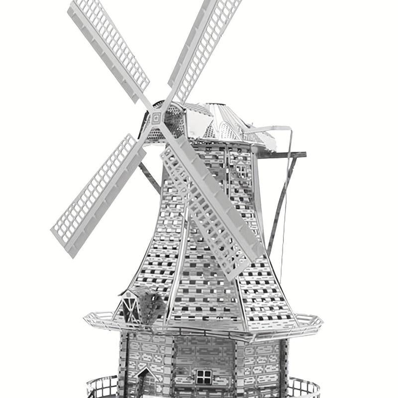 DIY Metal Assembled Toy Windmill Model 3D Game Puzzle