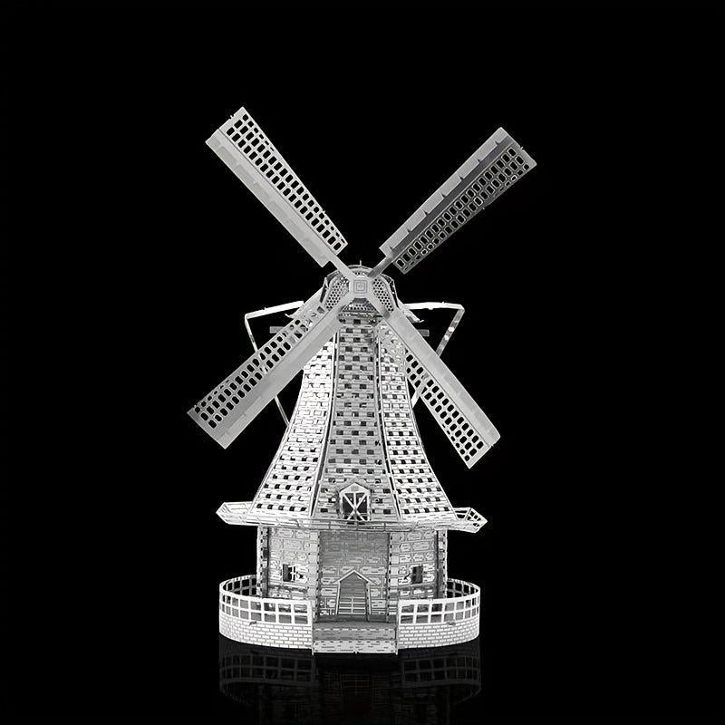 DIY Metal Assembled Toy Windmill Model 3D Game Puzzle
