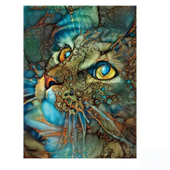 Wooden Animal Puzzle Eye Cat Jigsaw Gift for Teens & Adults
